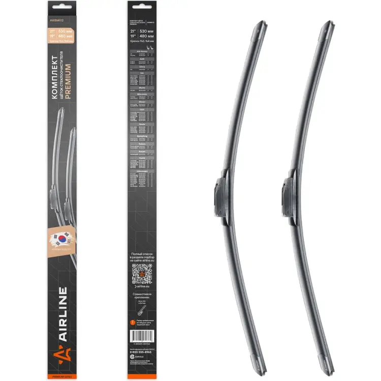 Комплект щеток стеклоочистителя Airline PREMIUM AWBM012