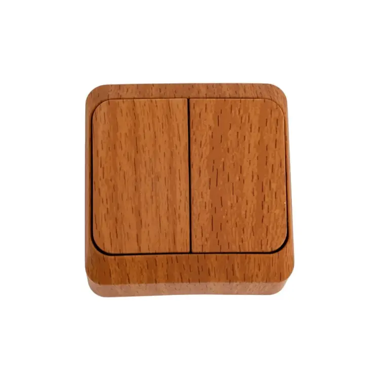 Двухклавишный выключатель Systeme Electric Этюд Дача BA10-002T