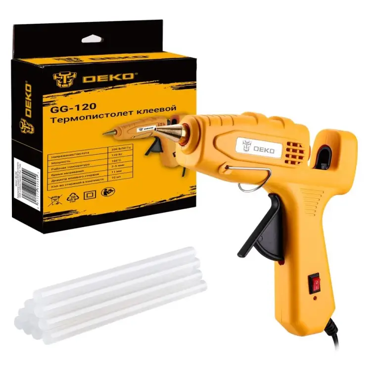 Клеевой термопистолет DEKO GG-120 SET2 084-1092 Клеевой термопистолет DEKO GG-120 SET2 084-1092