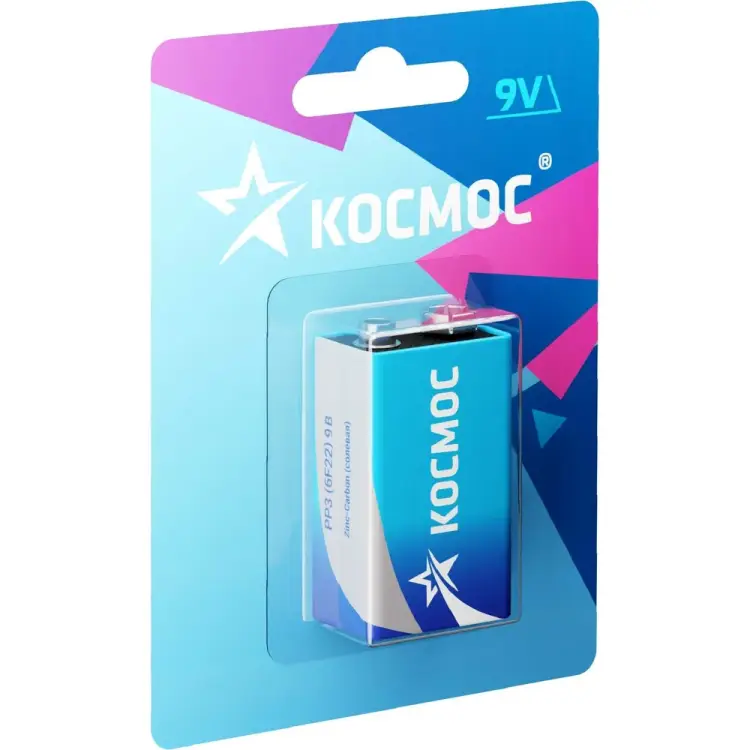 Батарейка КОСМОС 6F22 бл.1шт KOC6F221BL 127755