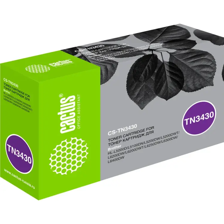 Лазерный картридж для brother hl l5000/5100/5200/6250/630 Cactus tn-3430 1358755 Лазерный картридж для brother hl l5000/5100/5200/6250/630 Cactus tn-3430 1358755