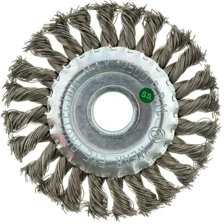 Дисковая жгутовая щетка для УШМ EuroBrush 13-031 EB-DSS4 Дисковая жгутовая щетка для УШМ EuroBrush 13-031 EB-DSS4