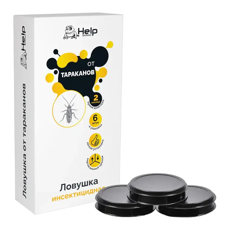 Пластиковые ловушки для тараканов HELP 80271