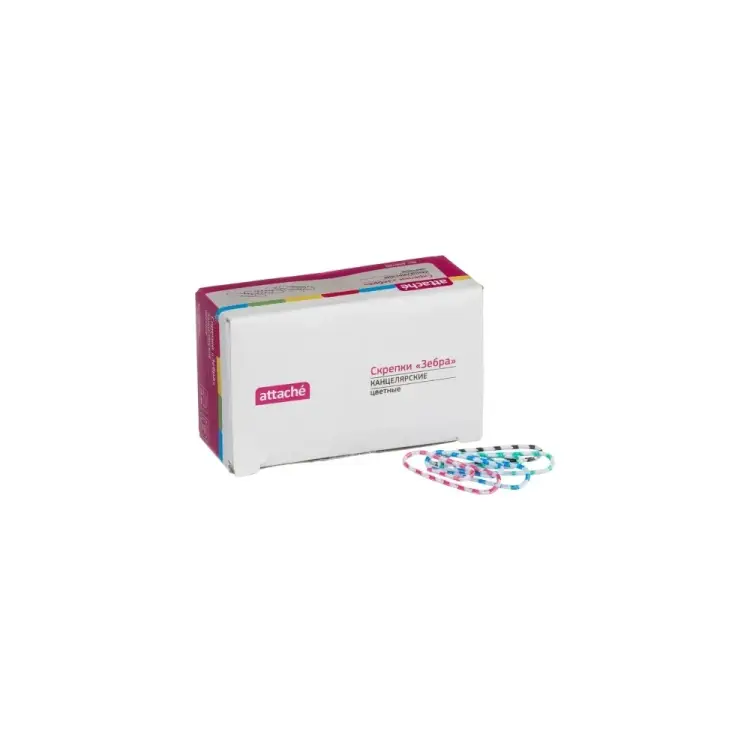 Скрепки Attache Зебра 636780