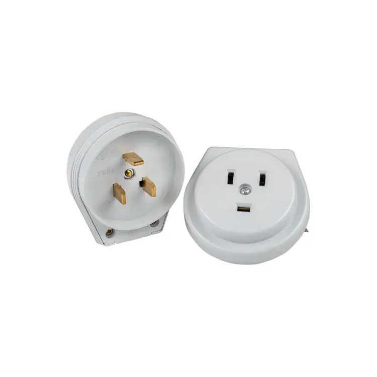 Пластиковый разъем EKF 32А 250В 2P+PE СУ белый AS-250-H-02