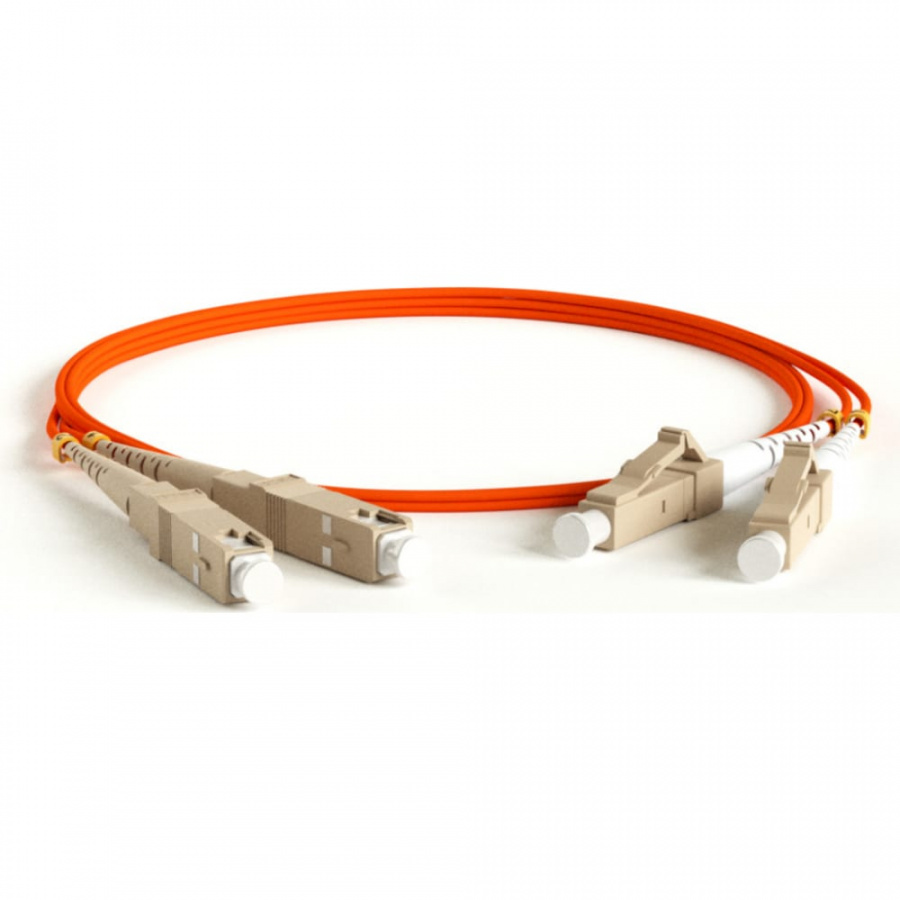 Волоконно-оптический патч-корд Hyperline FC-D2-50-LC/PR-SC/PR-H-5M-LSZH-OR