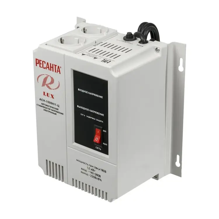 Стабилизатор напряжения Ресанта АСН 1500 Н/1-Ц Lux Стабилизатор напряжения Ресанта АСН 1500 Н/1-Ц Lux