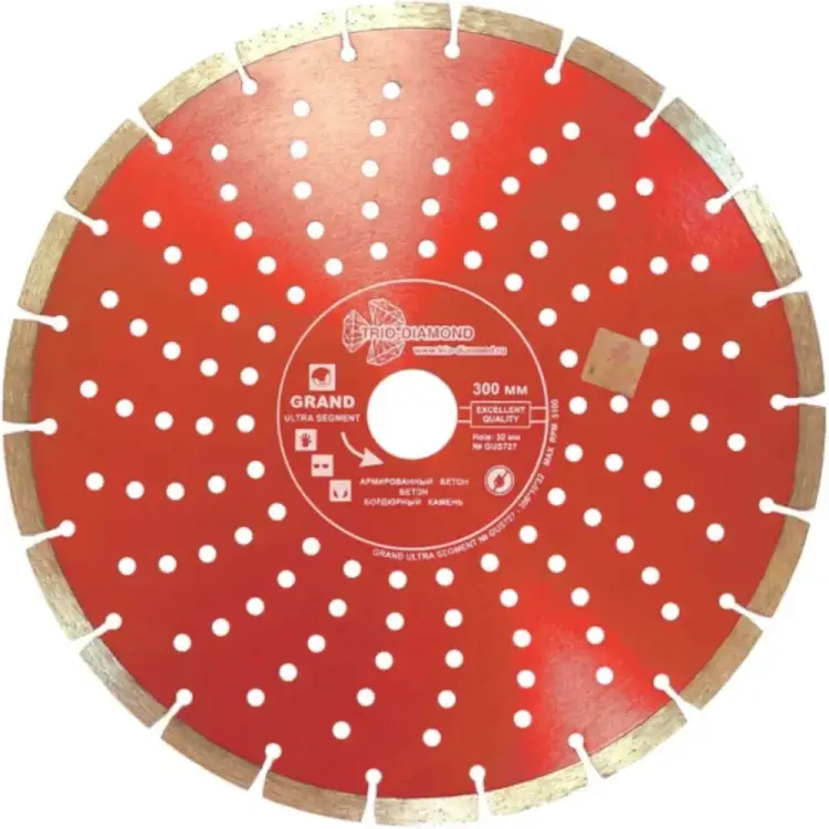 Отрезной сегментный алмазный диск TRIO-DIAMOND Grand hot press GUS727 Отрезной сегментный алмазный диск TRIO-DIAMOND Grand hot press GUS727