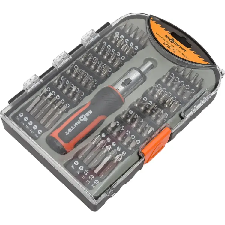 Набор отвертка с битами Квалитет Сделай сам 6625838 Набор отвертка с битами Квалитет Сделай сам 6625838