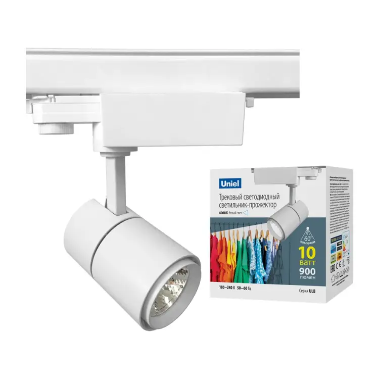 Трековый трехфазный светодиодный светильник Uniel ULB-T52 UL-00007490