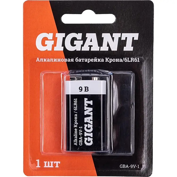 Батарейка Gigant Alkaline Крона/6LR61 GBA-9V-1