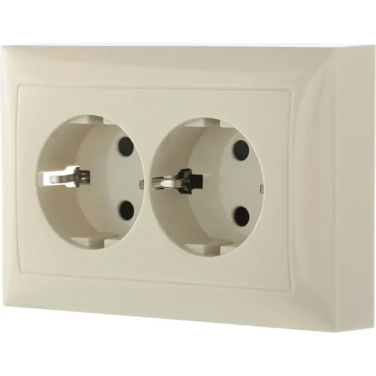 Прямая двойная розетка LK Studio 863701-1