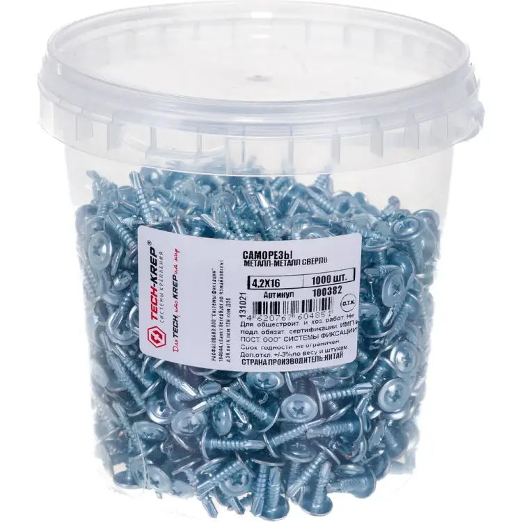 Саморез Tech-Krep 4,2х16 1000 шт. 100382