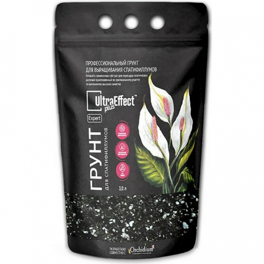 Премиальный грунт для выращивания спатифиллумов EffectBio UltraEffect Plus Expert