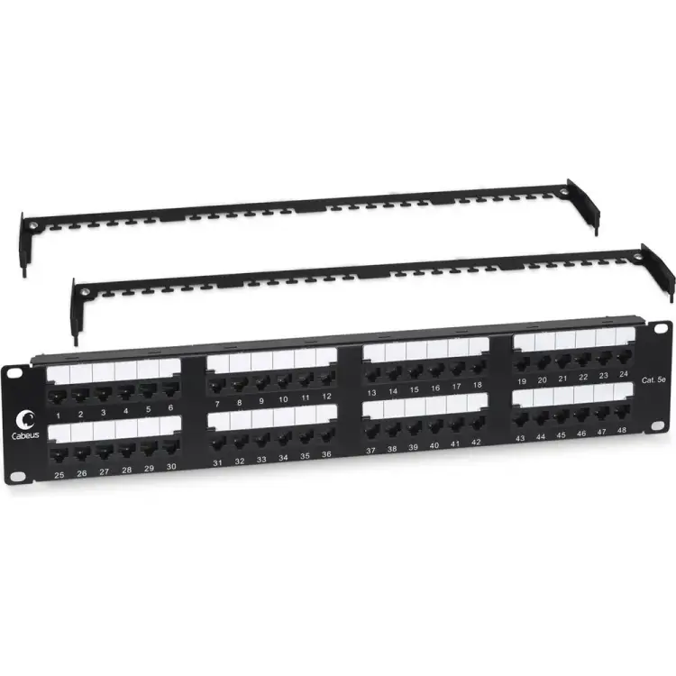 Патч-панель Cabeus PL2-48-Cat.5e-Dual Патч-панель Cabeus PL2-48-Cat.5e-Dual