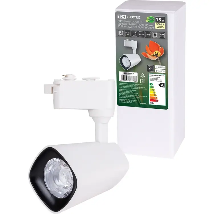 Трековый однофазный светильник TDM ELECTRIC LED TRL-02-015-WW SQ0369-0014
