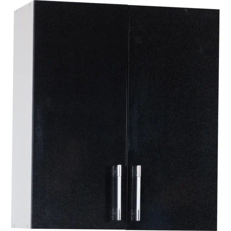 Шкаф для посуды SANTREK 60 черный металлик фасад МДФ 48231