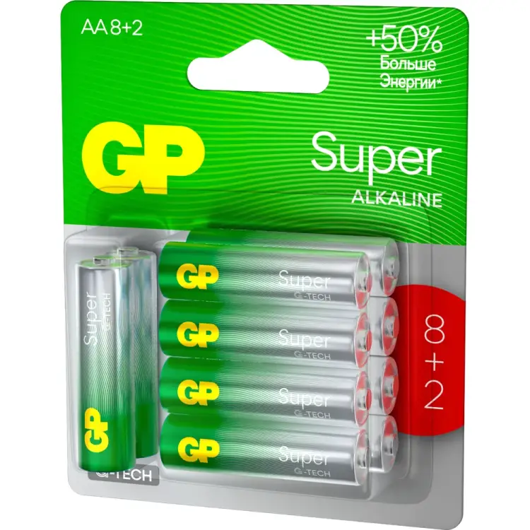 Алкалиновые батарейки GP Super Alkaline 15A8/2-CR10 120/960