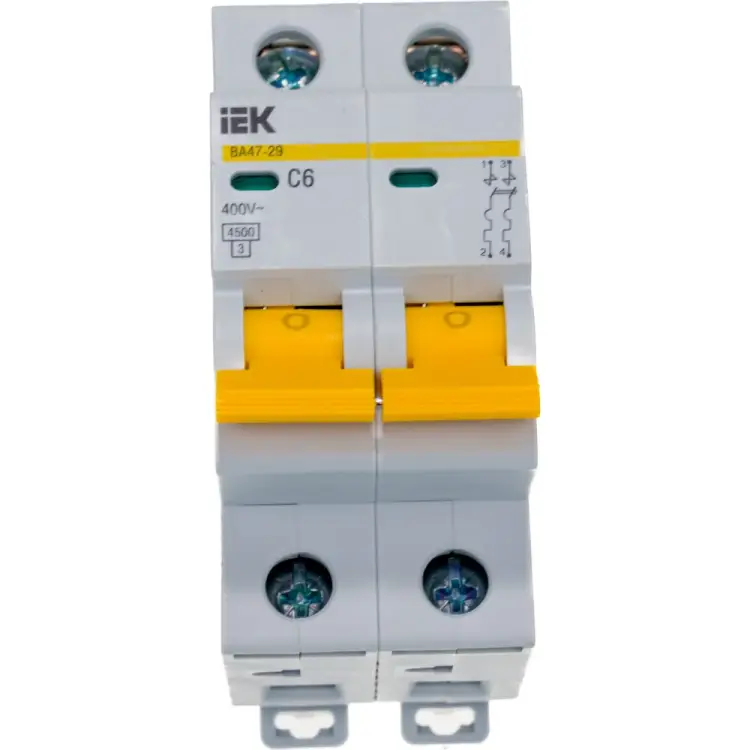 Автомат IEK ВА47-29 2п, C, 6А, 4.5кА MVA20-2-006-C