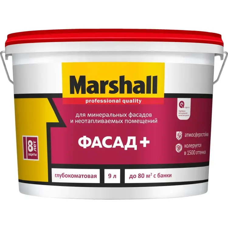 Краска для наружных работ MARSHALL ФАСАД+ 5261348 Краска для наружных работ MARSHALL ФАСАД+ 5261348