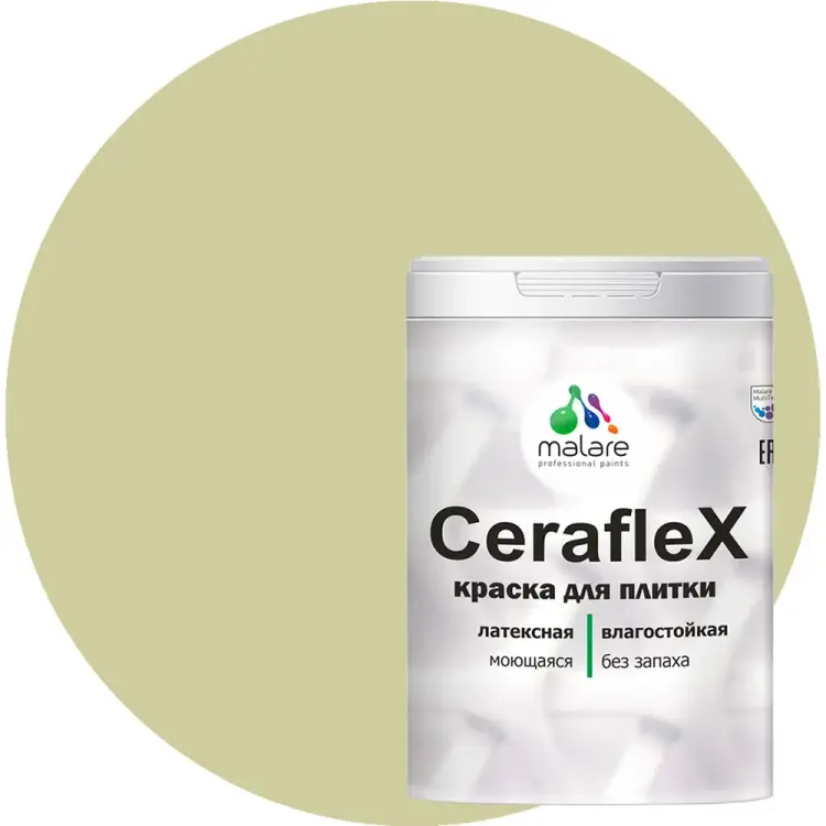 Латексная краска для кафельной и керамической плитки MALARE Ceraflex 2036786196376 Латексная краска для кафельной и керамической плитки MALARE Ceraflex 2036786196376