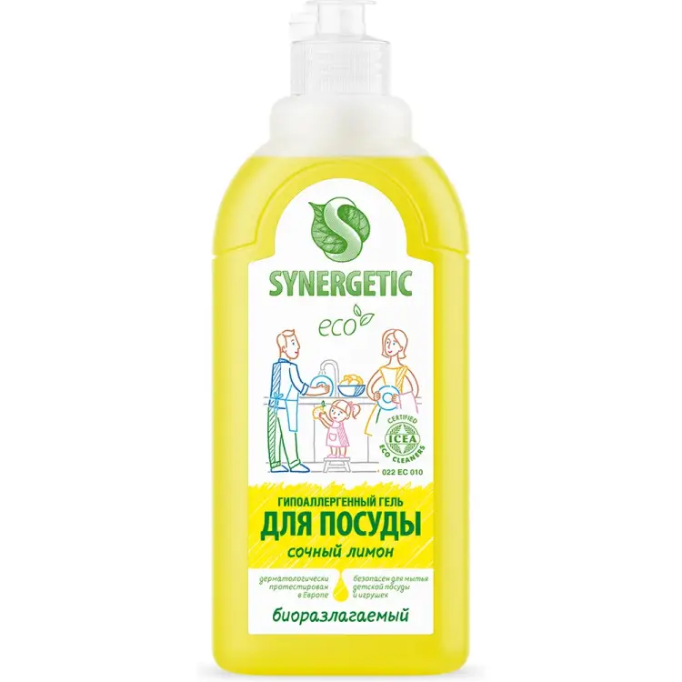 Концентрированное средство для мытья посуды и фруктов SYNERGETIC ЛИМОН 103051/14