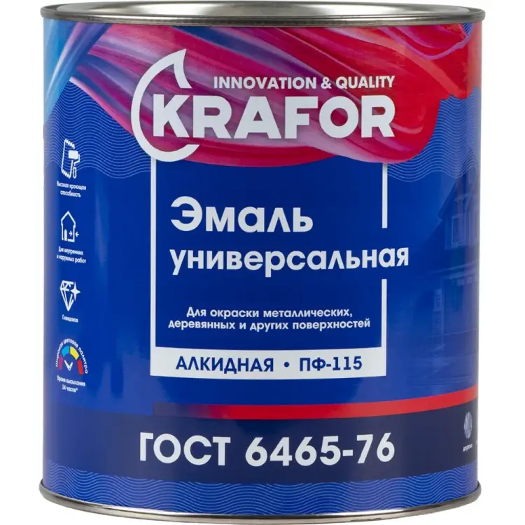 Универсальная эмаль KRAFOR ПФ-115 25973 Универсальная эмаль KRAFOR ПФ-115 25973
