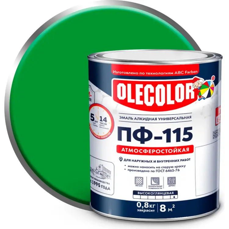 Эмаль Olecolor ПФ-115 4300001799 Эмаль Olecolor ПФ-115 4300001799