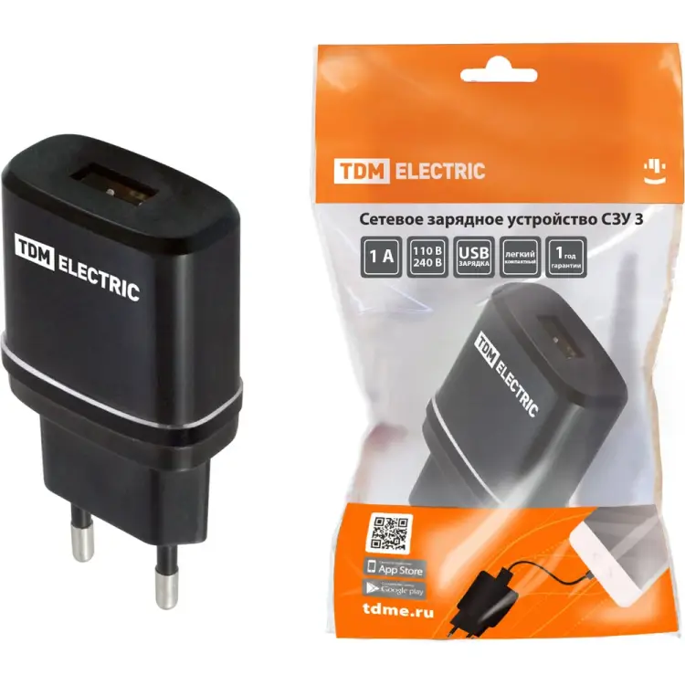 Сетевое зарядное устройство TDM ELECTRIC СЗУ 3 SQ1810-0011 Сетевое зарядное устройство TDM ELECTRIC СЗУ 3 SQ1810-0011