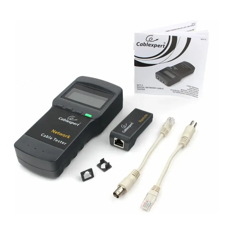 Цифровой тестер LAN для RG-45, RG-58, RJ-12 Cablexpert NCT-3