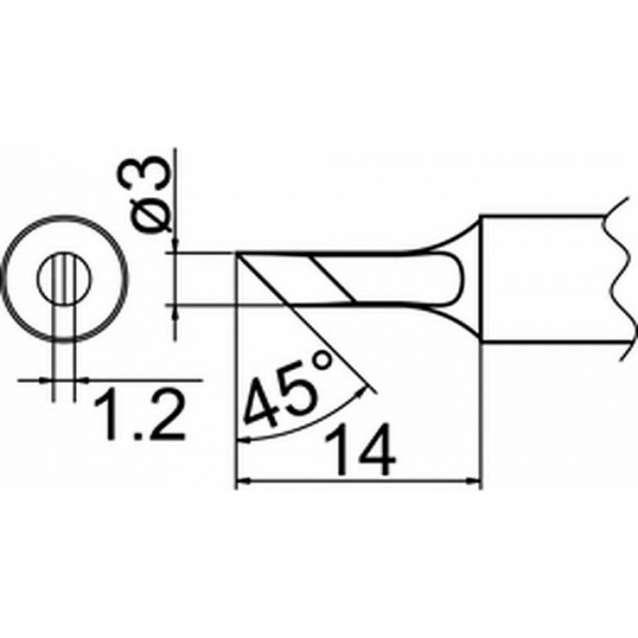 Наконечник для станций FX-838 HAKKO T20-KU