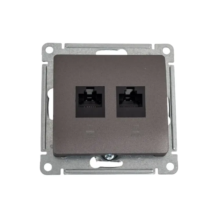 Двойной механизм компьютерной розетки Systeme Electric Glossa GSL001385KK