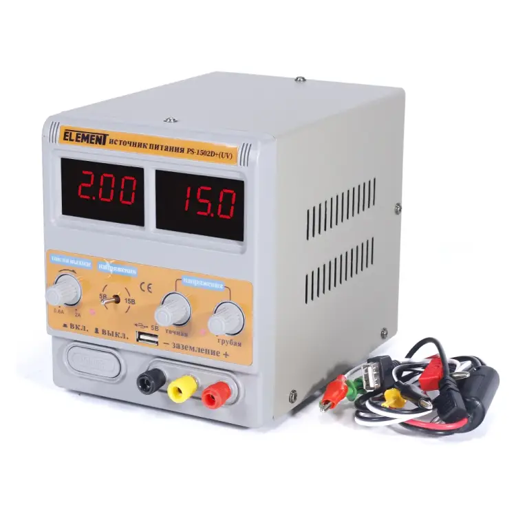 Лабораторный блок питания ELEMENT 1502D+ 15658