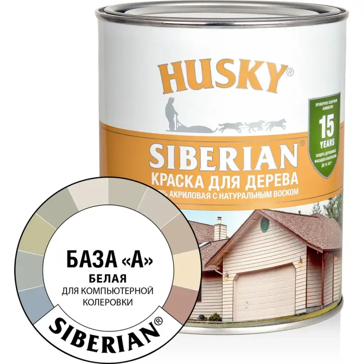 Акриловая краска для дерева HUSKY SIBERIAN 28045