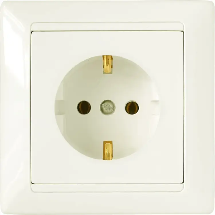 Одноместная розетка BYLECTRICA СТИЛЬ РС16-306 бежевый