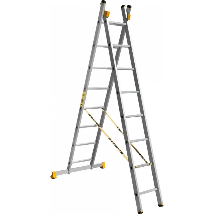 Профессиональная двухсекционная лестница Алюмет P2 9208
