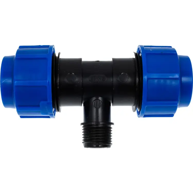 Компрессионный тройник для ПЭ труб LAMMIN Lm34013251525