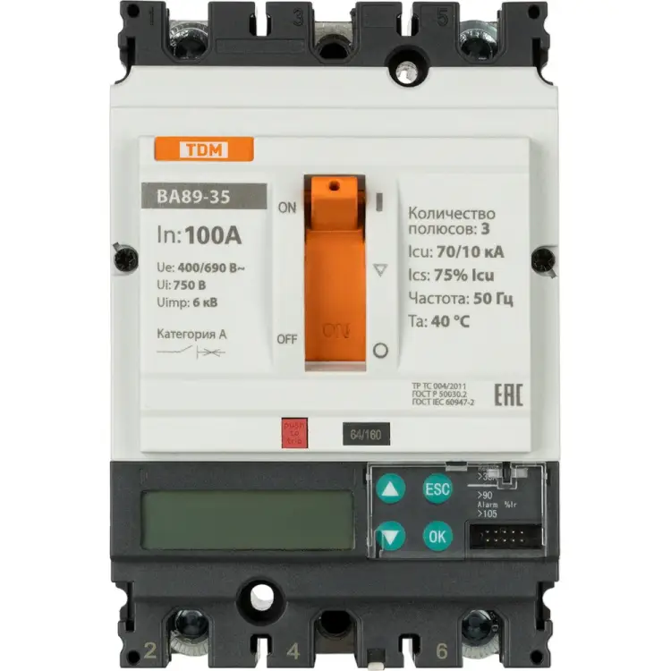 Автоматический выключатель TDM ELECTRIC ва89-35 SQ0751-0140