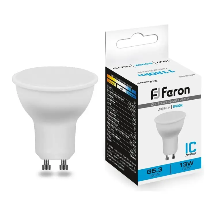 Светодиодная лампа FERON LB-960 MR16 GU10 13W 6400K 38193