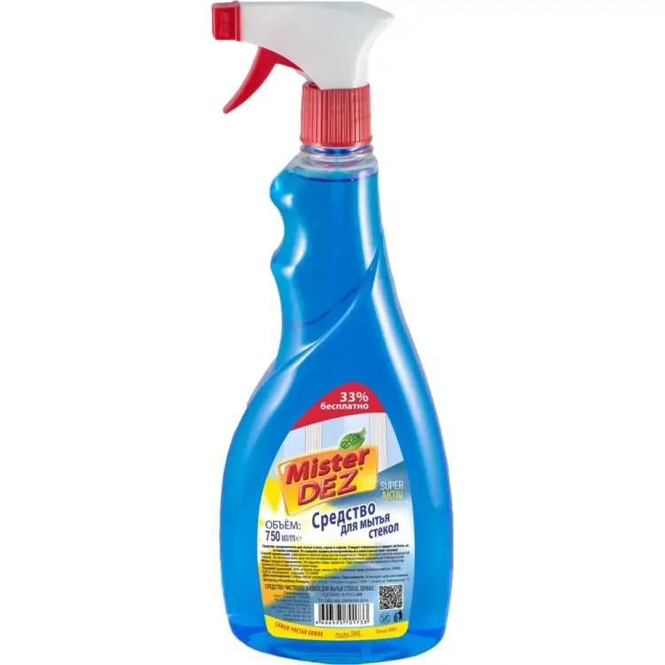 Средство для стекол и зеркал Mister Dez 72