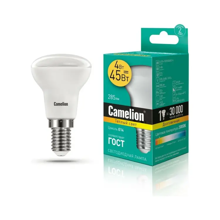 Светодиодная лампа Camelion LED4-R39/830/E14 13353