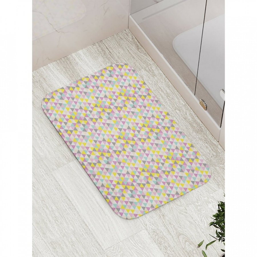 Противоскользящий коврик для ванной, сауны, бассейна JOYARTY Треугольная мозаика