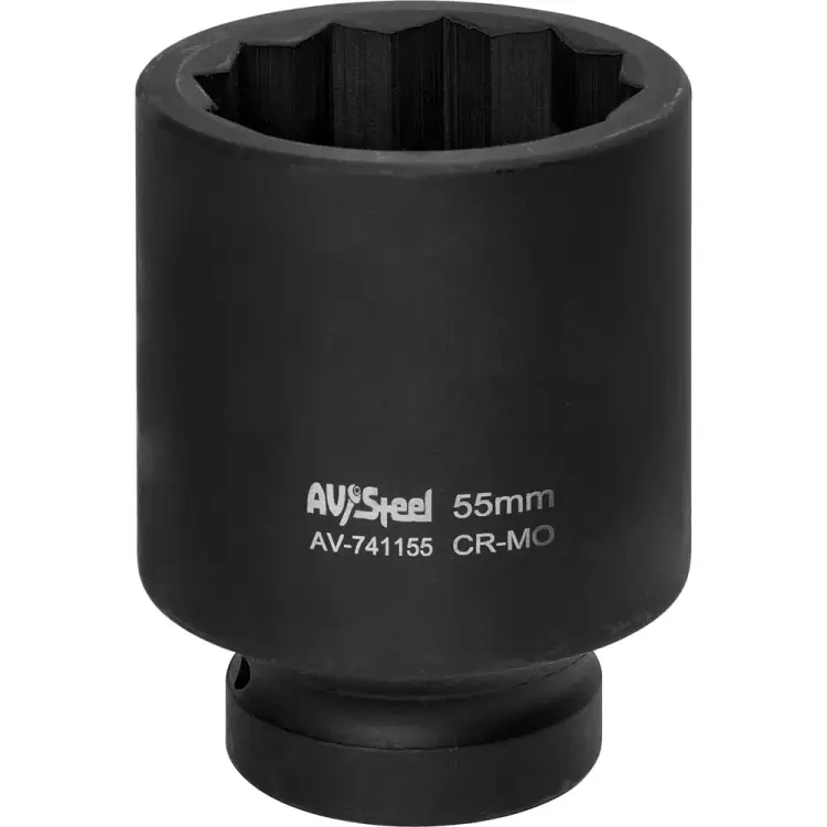 Удлиненная ударная двенадцатигранная головка AV Steel AV-741155