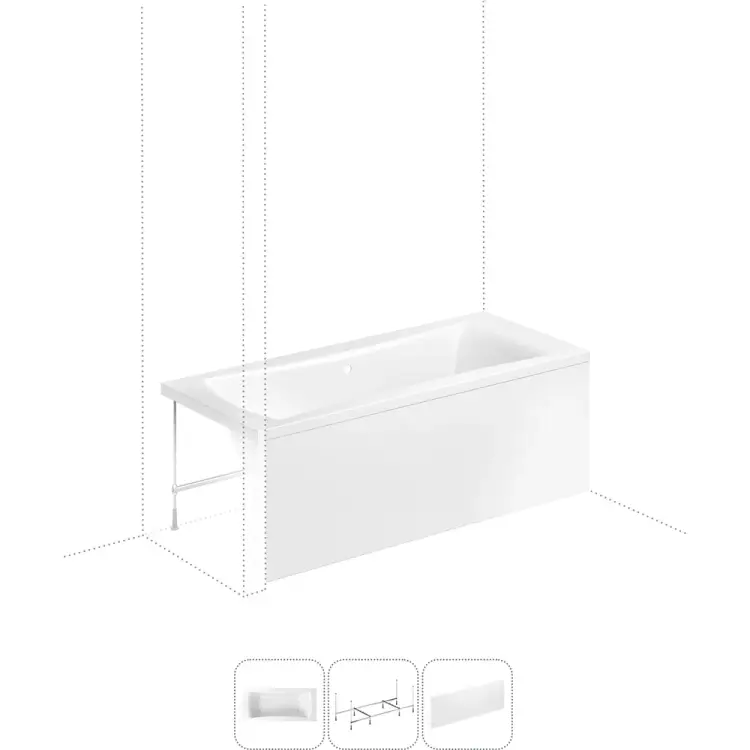 Акриловая ванна Lavinia Boho Evan S2-37110180 Акриловая ванна Lavinia Boho Evan S2-37110180