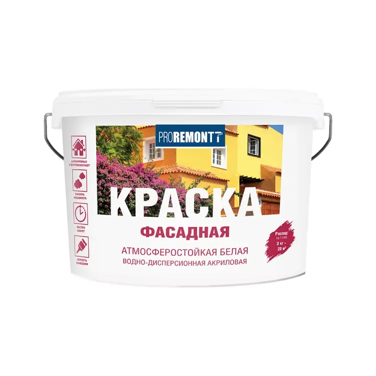 Фасадная краска Proremontt Лк-00006389 Фасадная краска Proremontt Лк-00006389