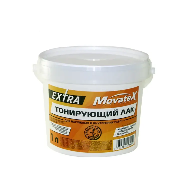 Тонирующий лак для наружных и внутренних работ Movatex EXTRA Н00048