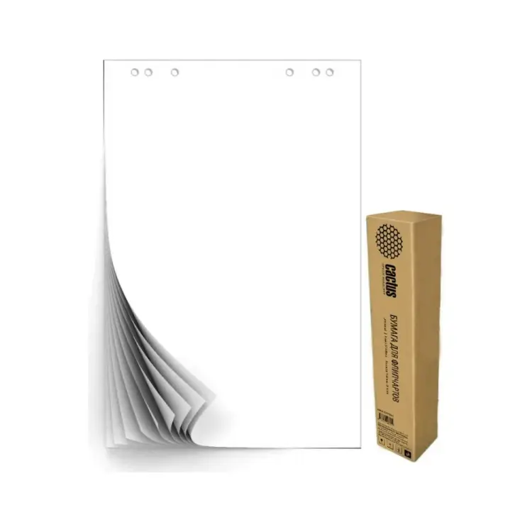 Блок бумаги для флипчартов Cactus CS-PFC20W-5