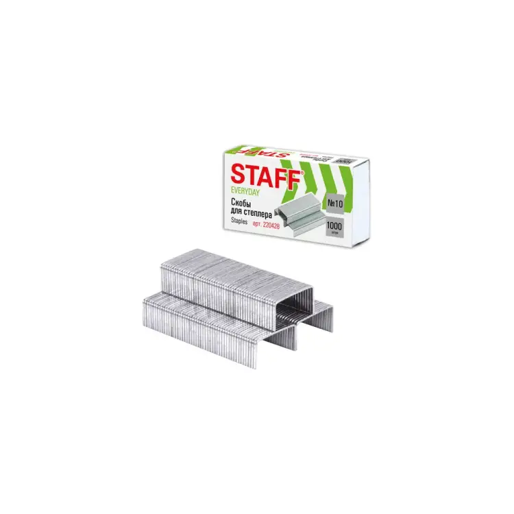 Скобы для степлера Staff Basic №10, 1000 штук 220428