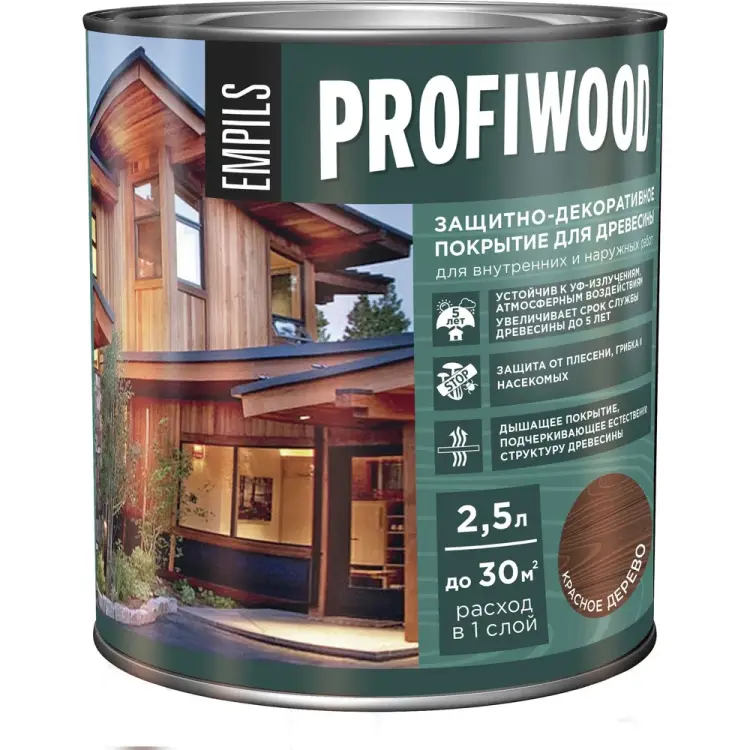 Защитно-декоративное покрытие для древесины Profiwood 72659