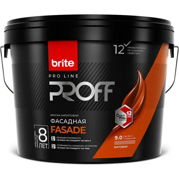 Фасадная атмосферостойкая краска BRITE PROFESSIONAL О02238 Фасадная атмосферостойкая краска BRITE PROFESSIONAL О02238